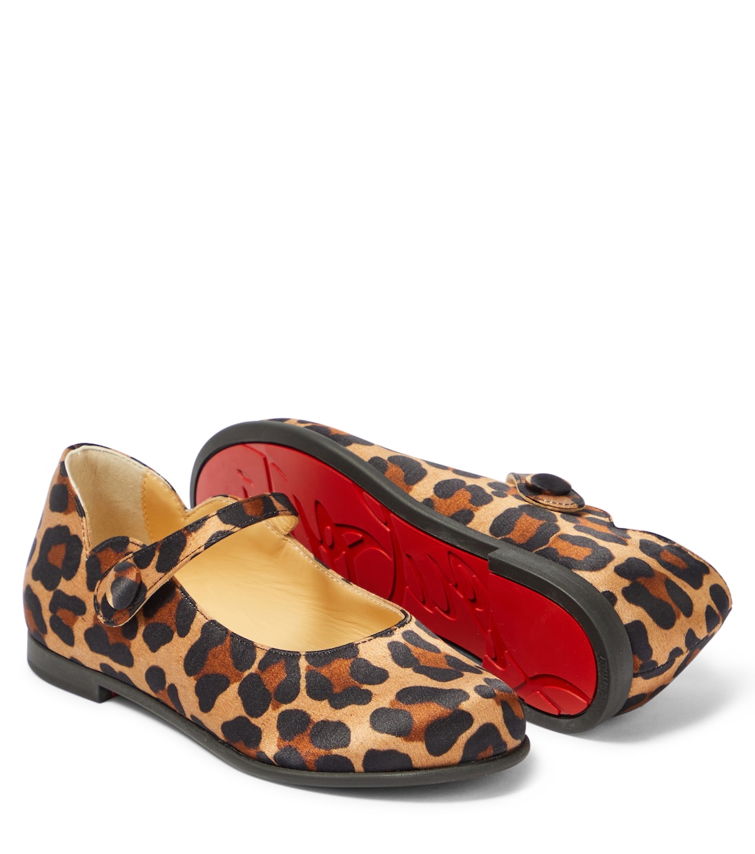 Melodie printed satin ballet flats | Christian Louboutin Kids