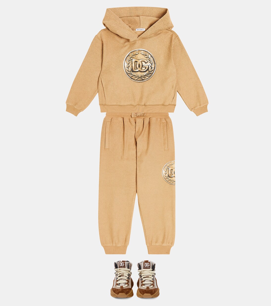 Felpa in jersey di cotone con cappuccio | Dolce&Gabbana Kids