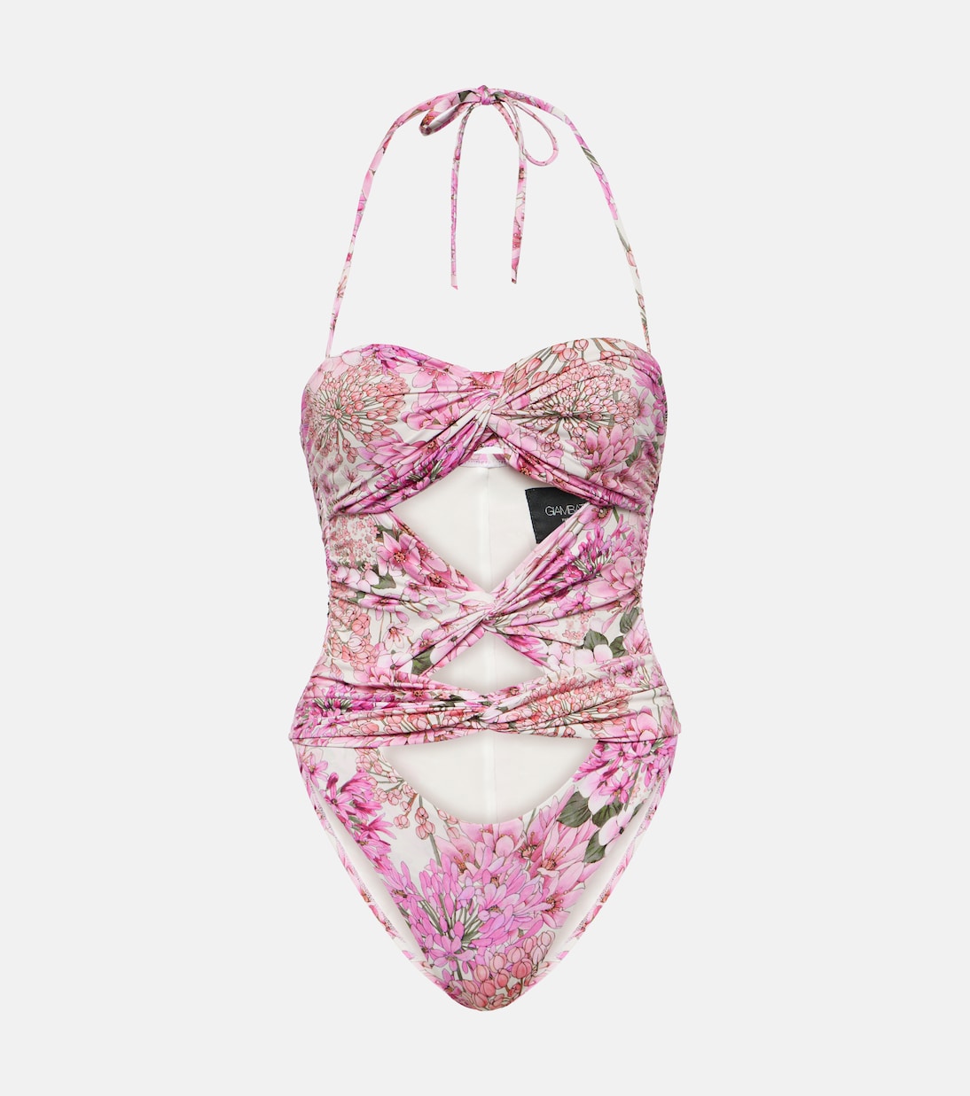 Saint-Rémy cutout floral swimsuit in pink - Giambattista