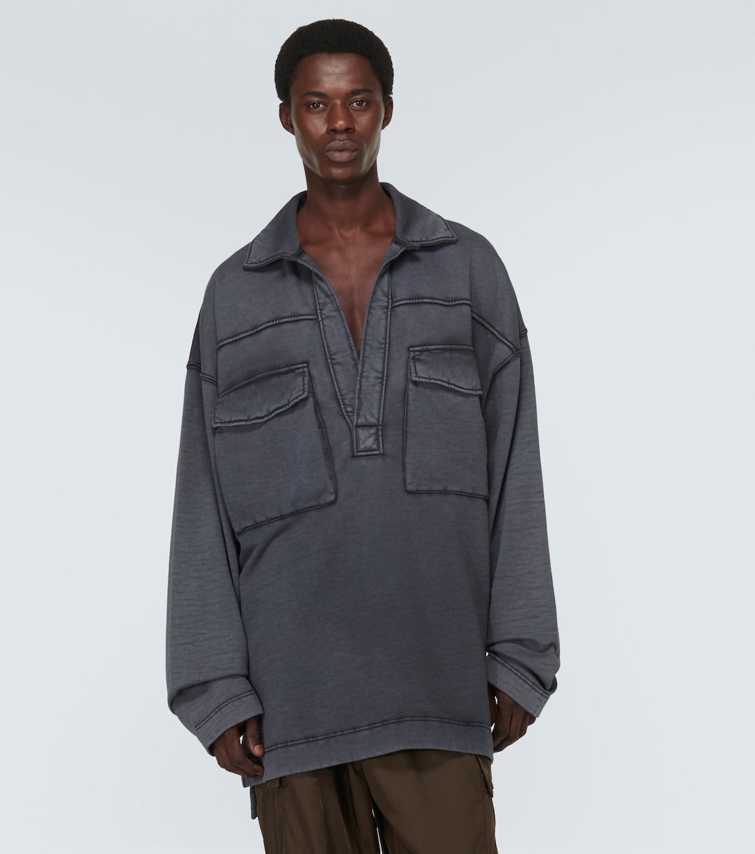 Felpa oversize Hassette in jersey di cotone | Dries Van Noten