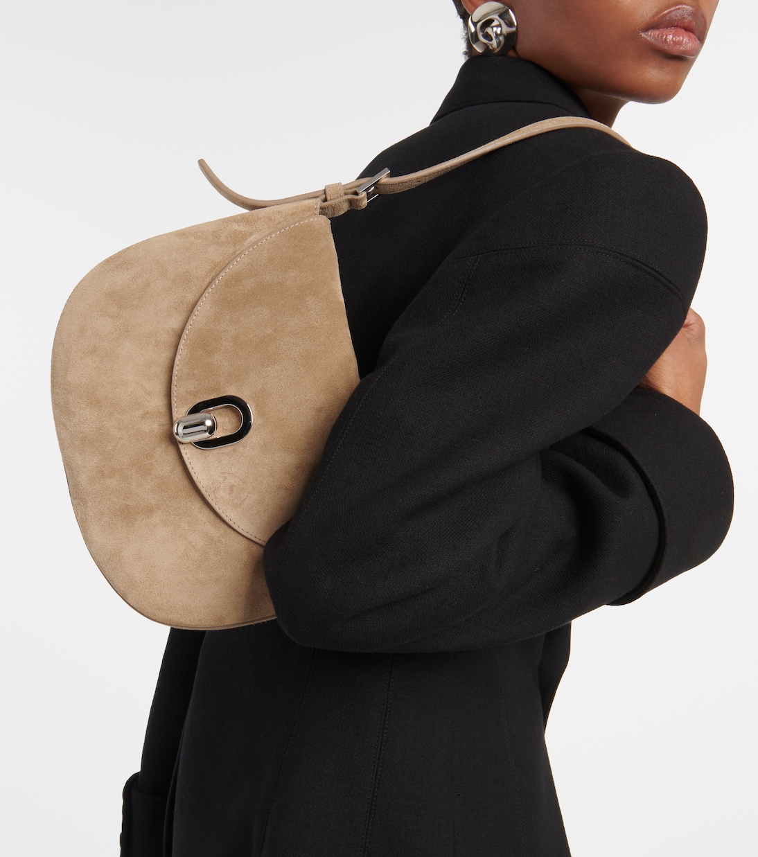 Tondo Small suede shoulder bag | Savette