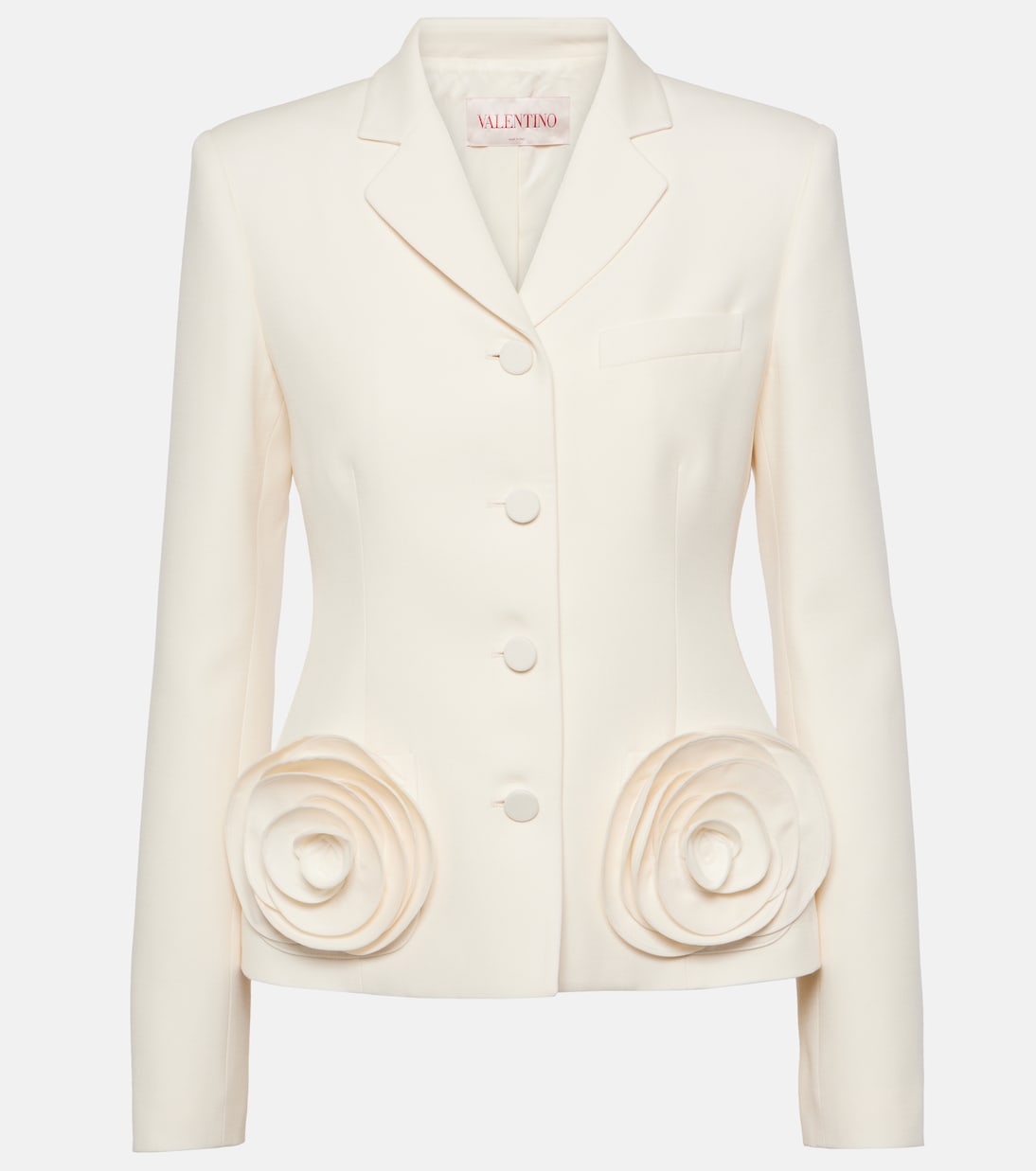 Blazer in Crêpe Couture con applicazione | Valentino