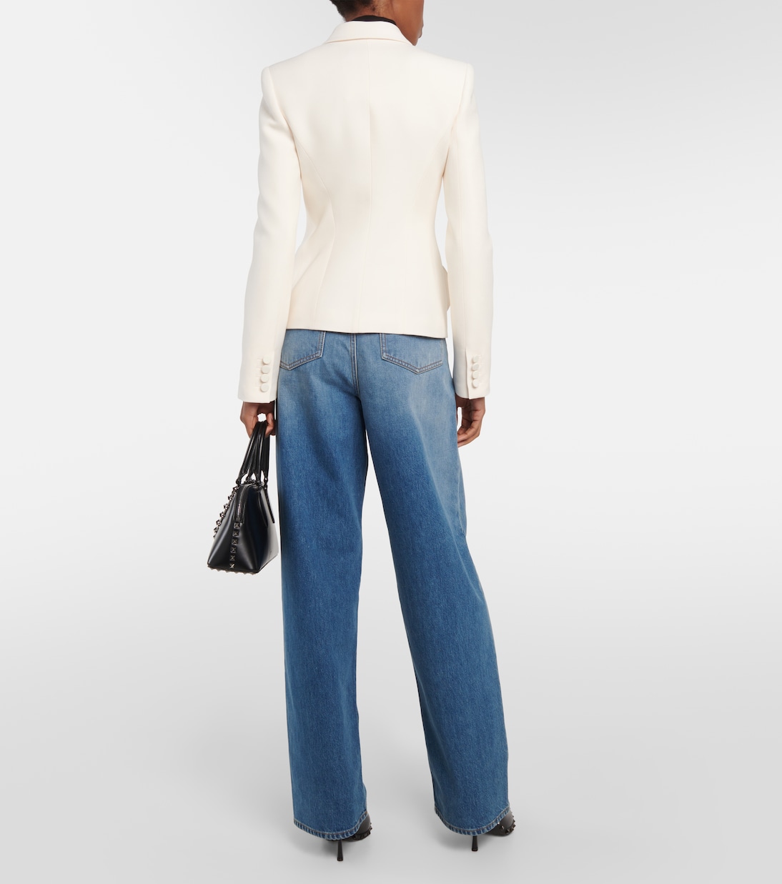 Blazer in Crêpe Couture con applicazione | Valentino