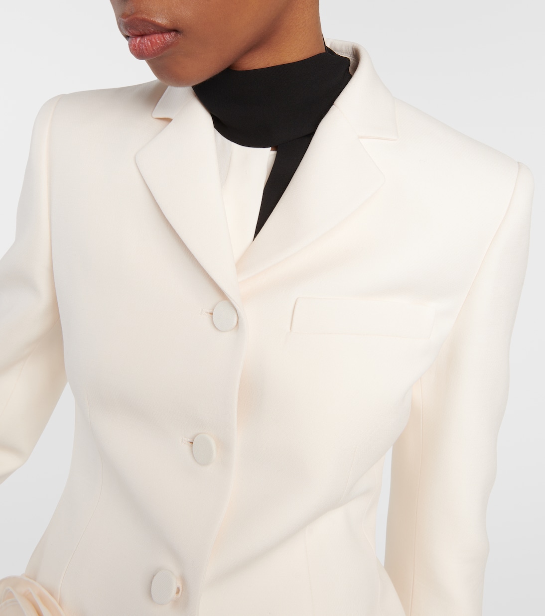 Blazer in Crêpe Couture con applicazione | Valentino