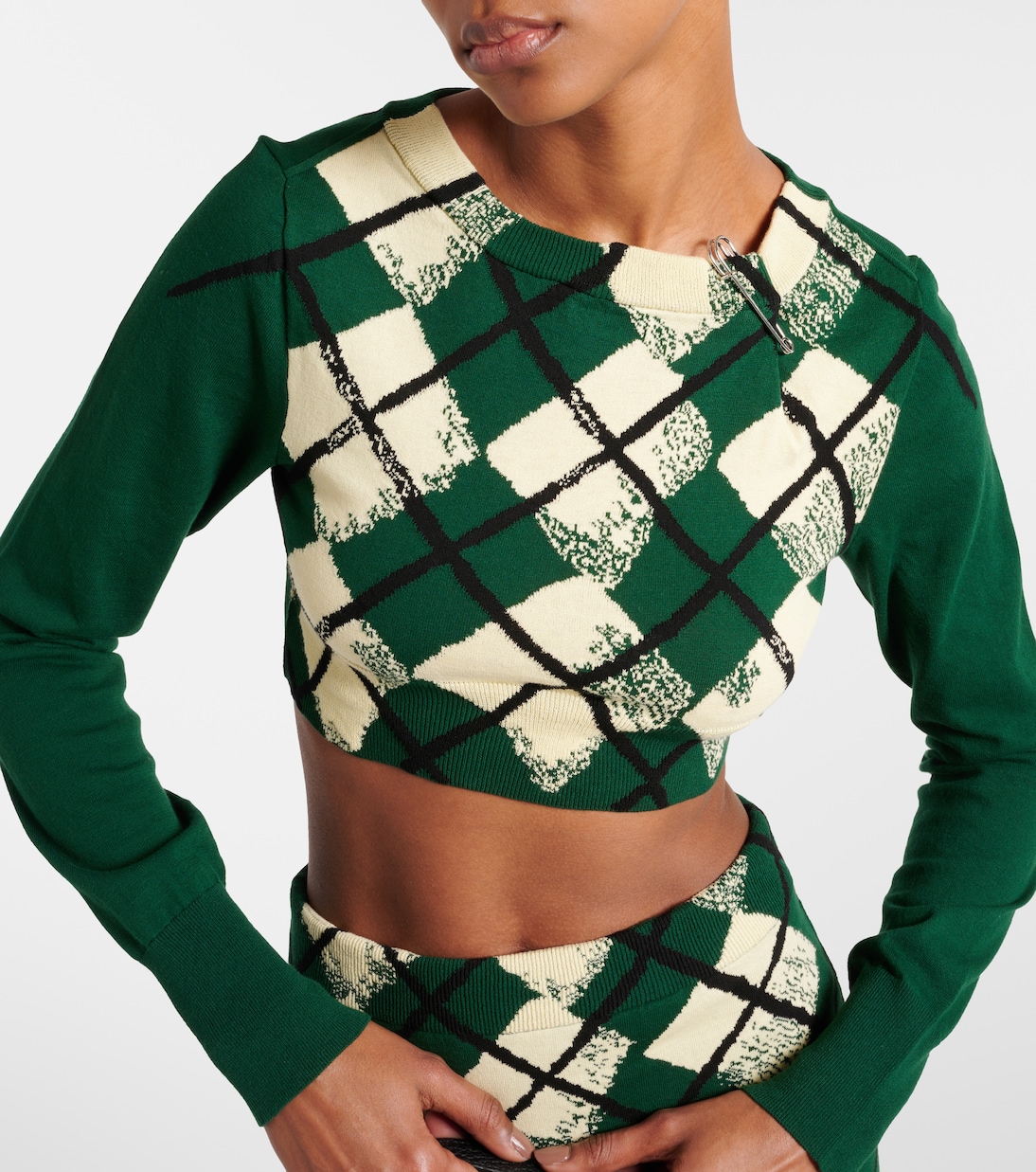 Pull raccourci en coton | Burberry