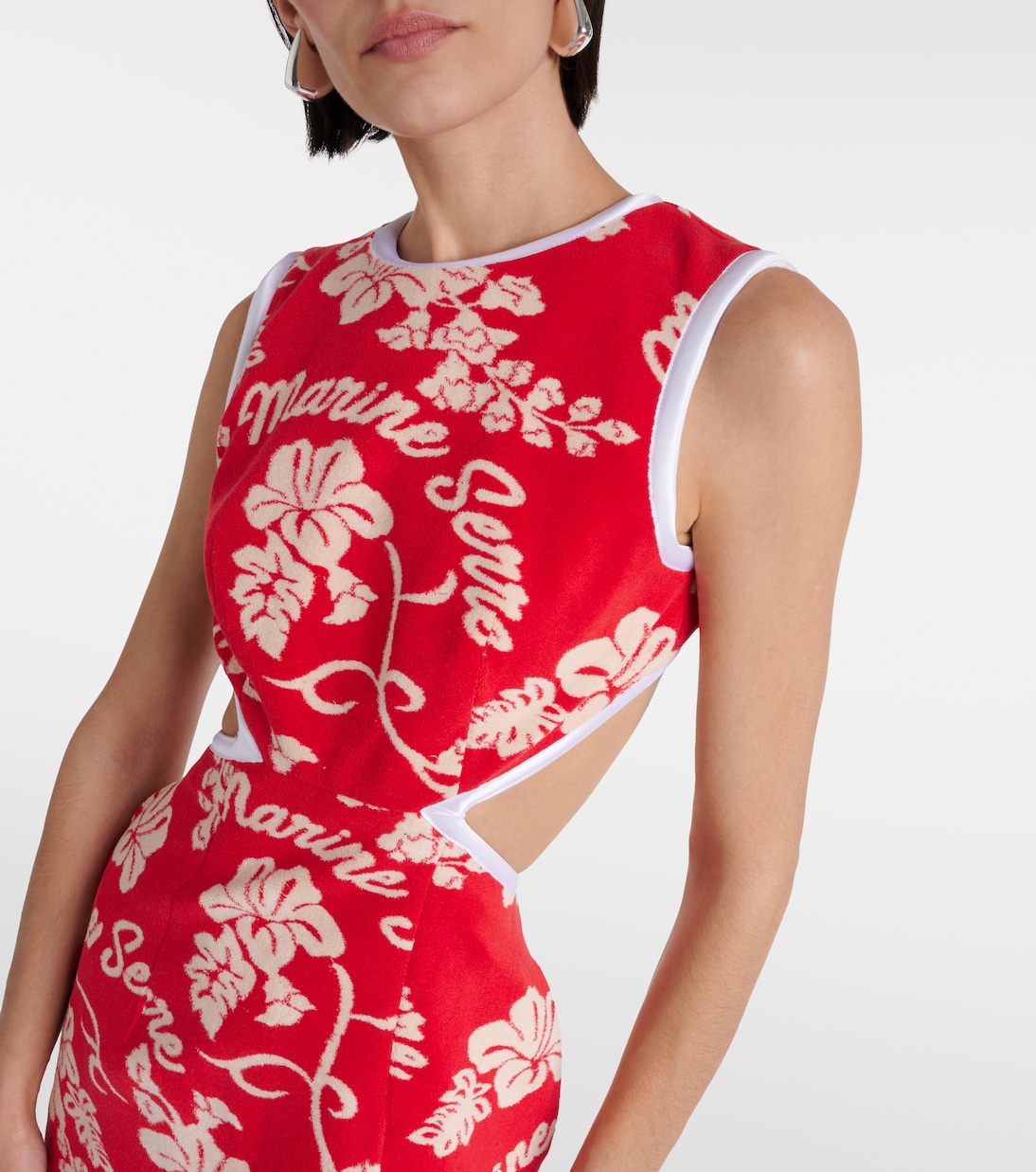 Miniabito in jacquard con cut-out | Marine Serre