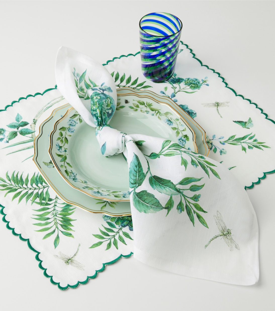 Set de 2 serviettes de table Secret Garden en lin | Aquazzura Casa