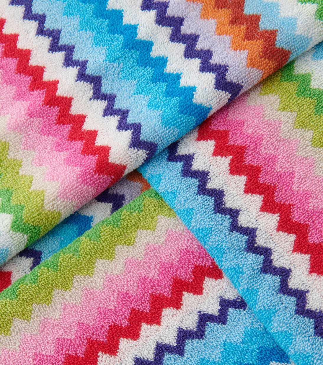 Riverbero set of 3 Zigzag cotton terry towels | Missoni