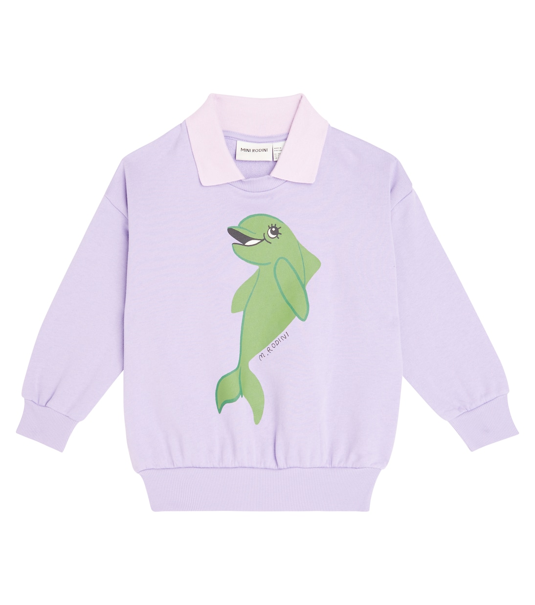 Sudadera Dolphin de algodón estampada | Mini Rodini