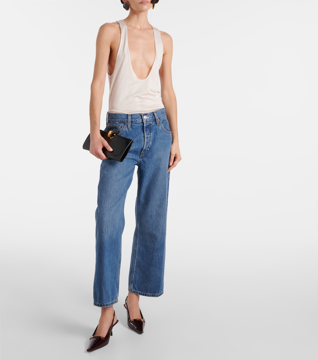 Jeans Loose Crop a vita alta  | Re/Done