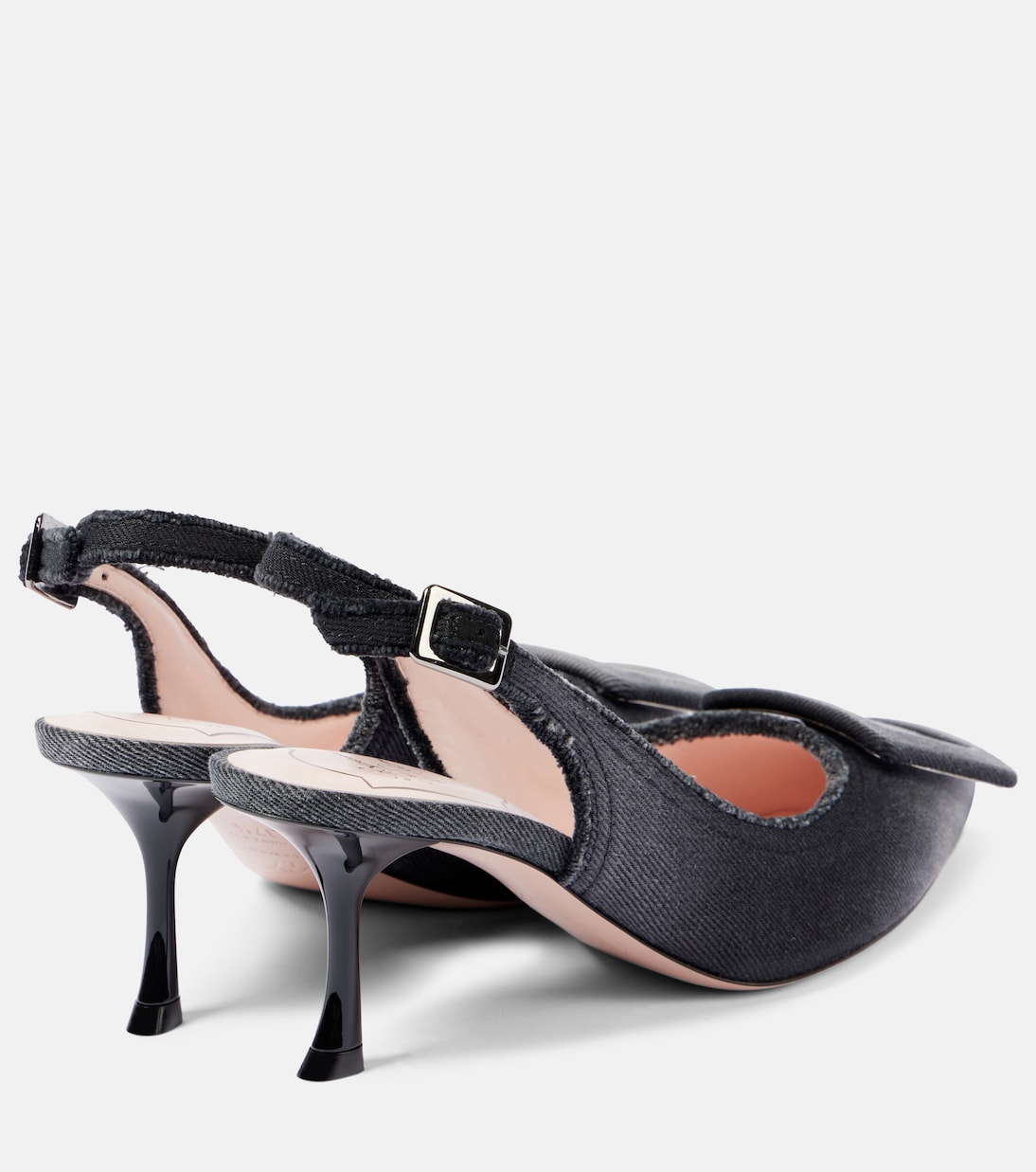 Slingback-Pumps aus Denim | Roger Vivier