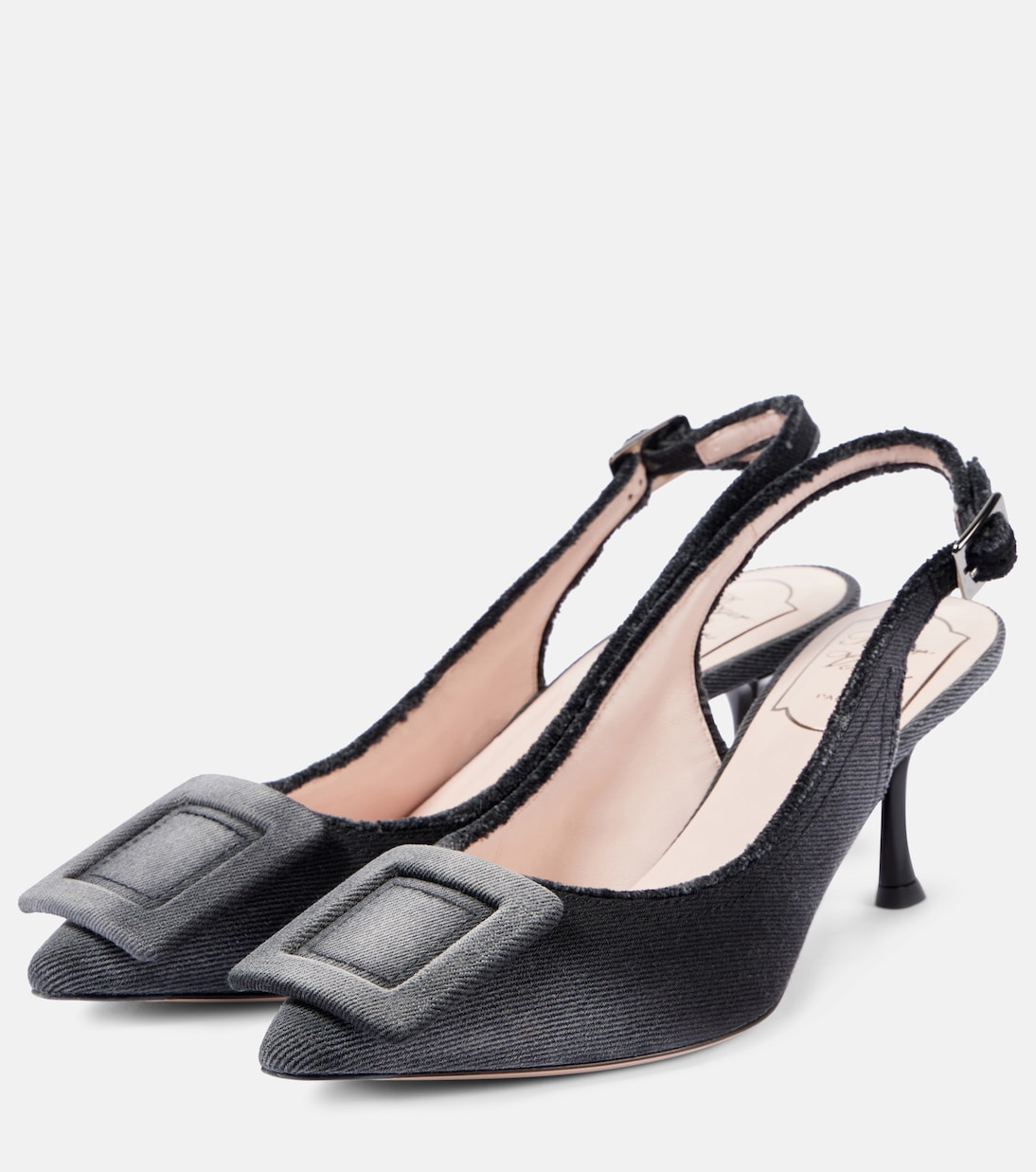 Slingback-Pumps aus Denim | Roger Vivier
