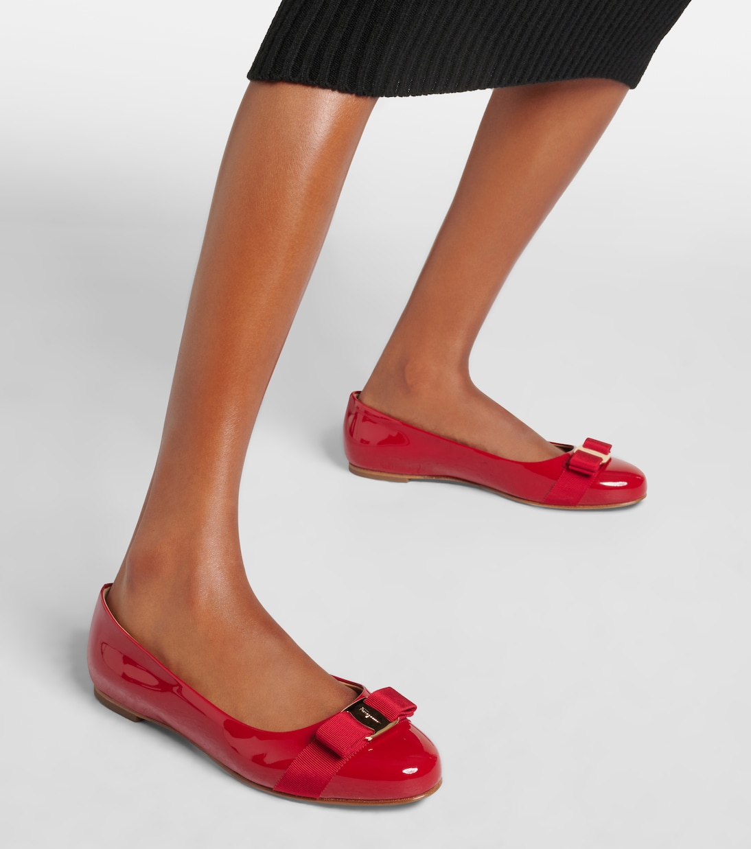 Varina patent leather ballet flats  | Ferragamo