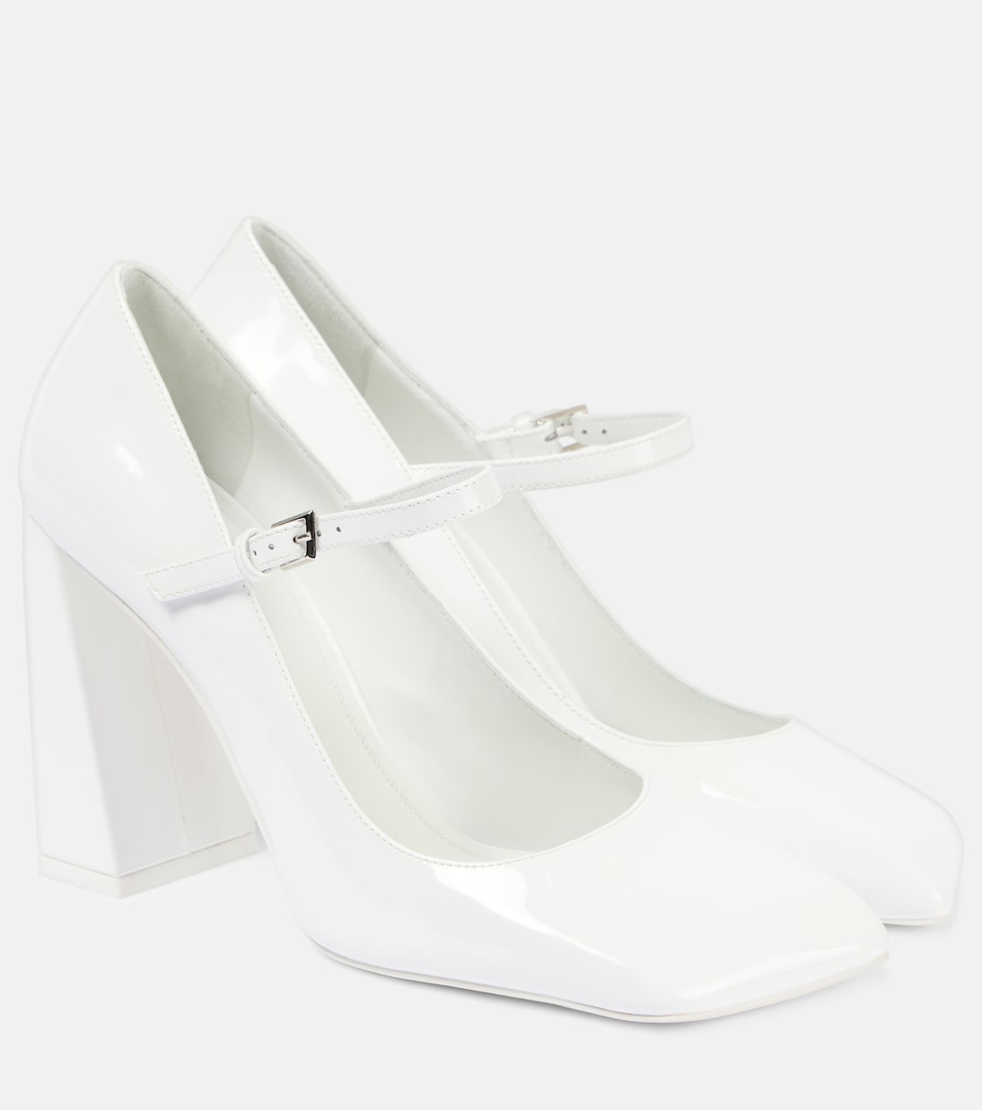 Escarpins Mary Jane Charlotte 95 en cuir verni | Amina Muaddi