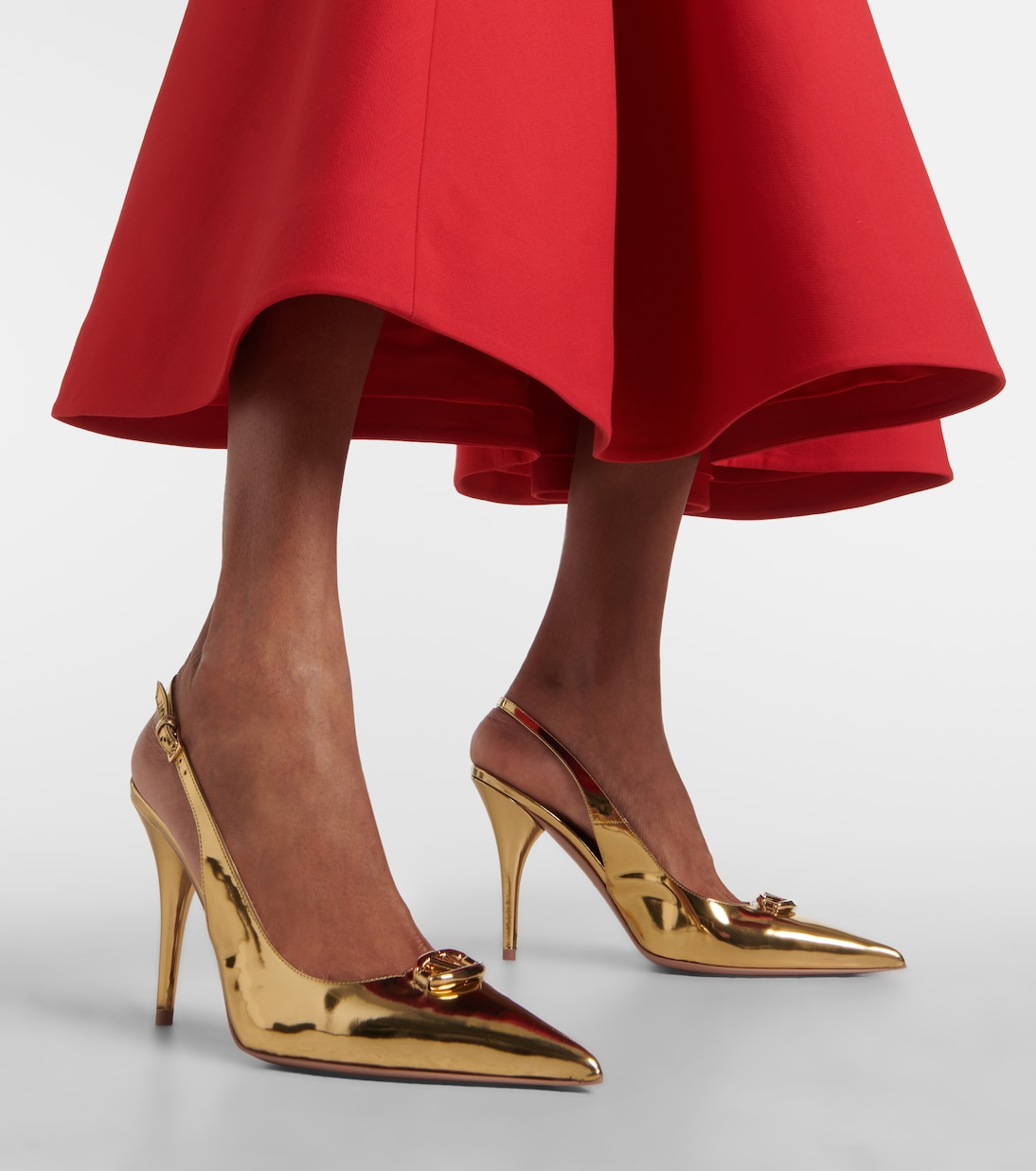 VLogo Signature leather slingback pumps | Valentino Garavani