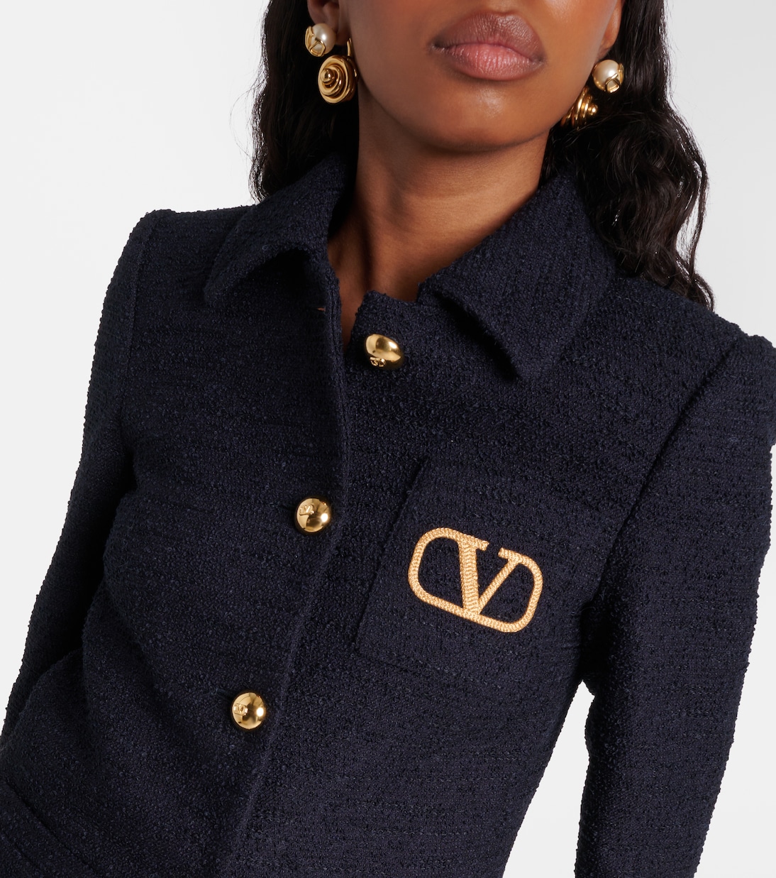 Chaqueta de tweed con VLogo Signature | Valentino