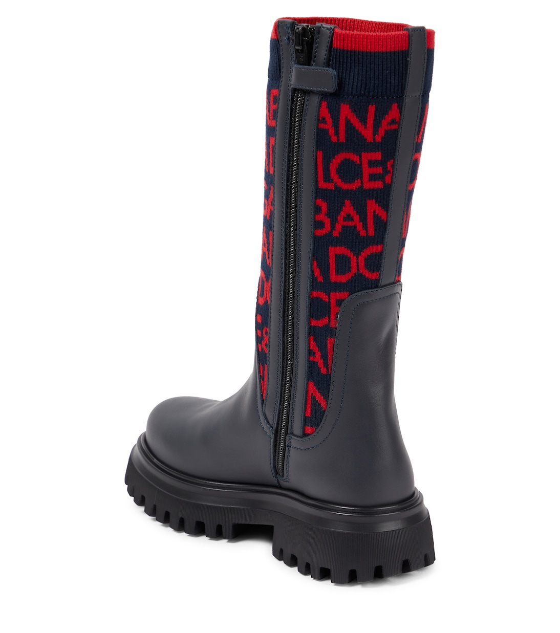Bottes en cuir à logo | Dolce&Gabbana Kids