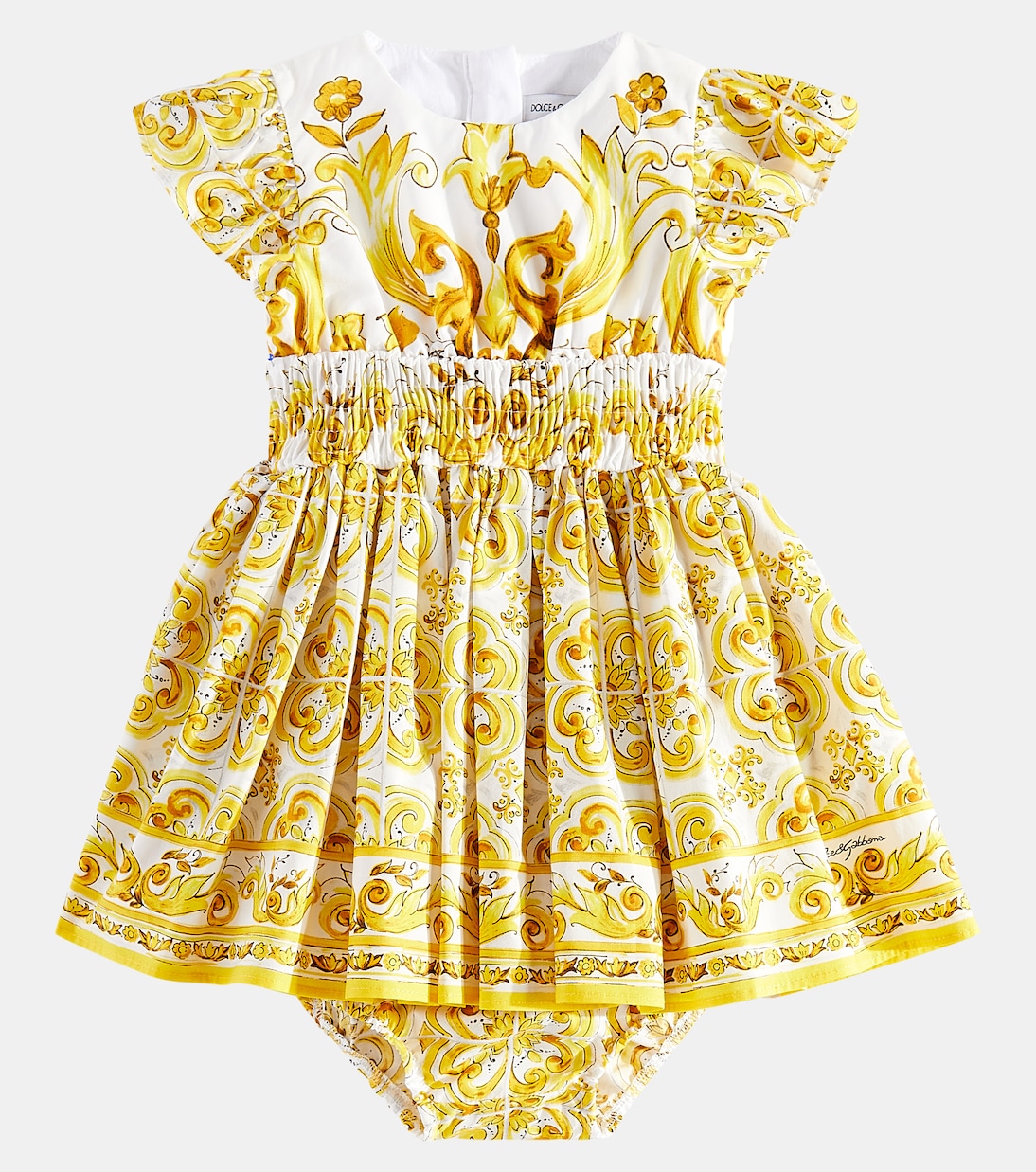 Baby Set Majolica aus Kleid und Höschen | Dolce&Gabbana Kids