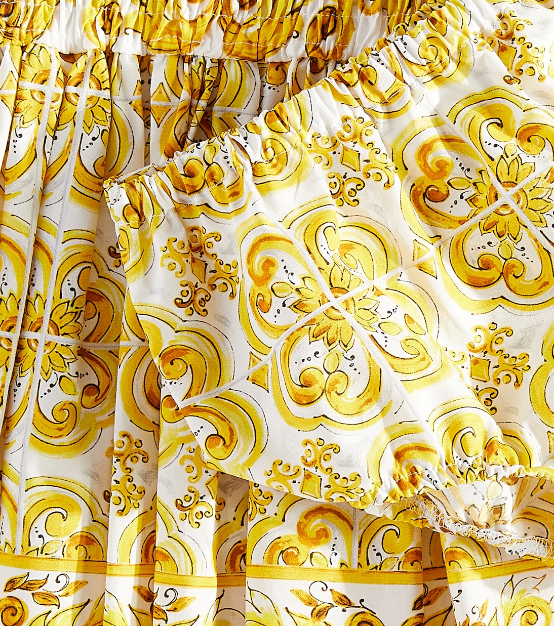 Baby Set Majolica aus Kleid und Höschen | Dolce&Gabbana Kids