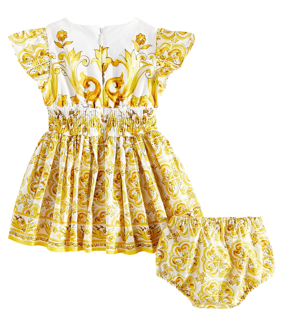 Baby Set Majolica aus Kleid und Höschen | Dolce&Gabbana Kids
