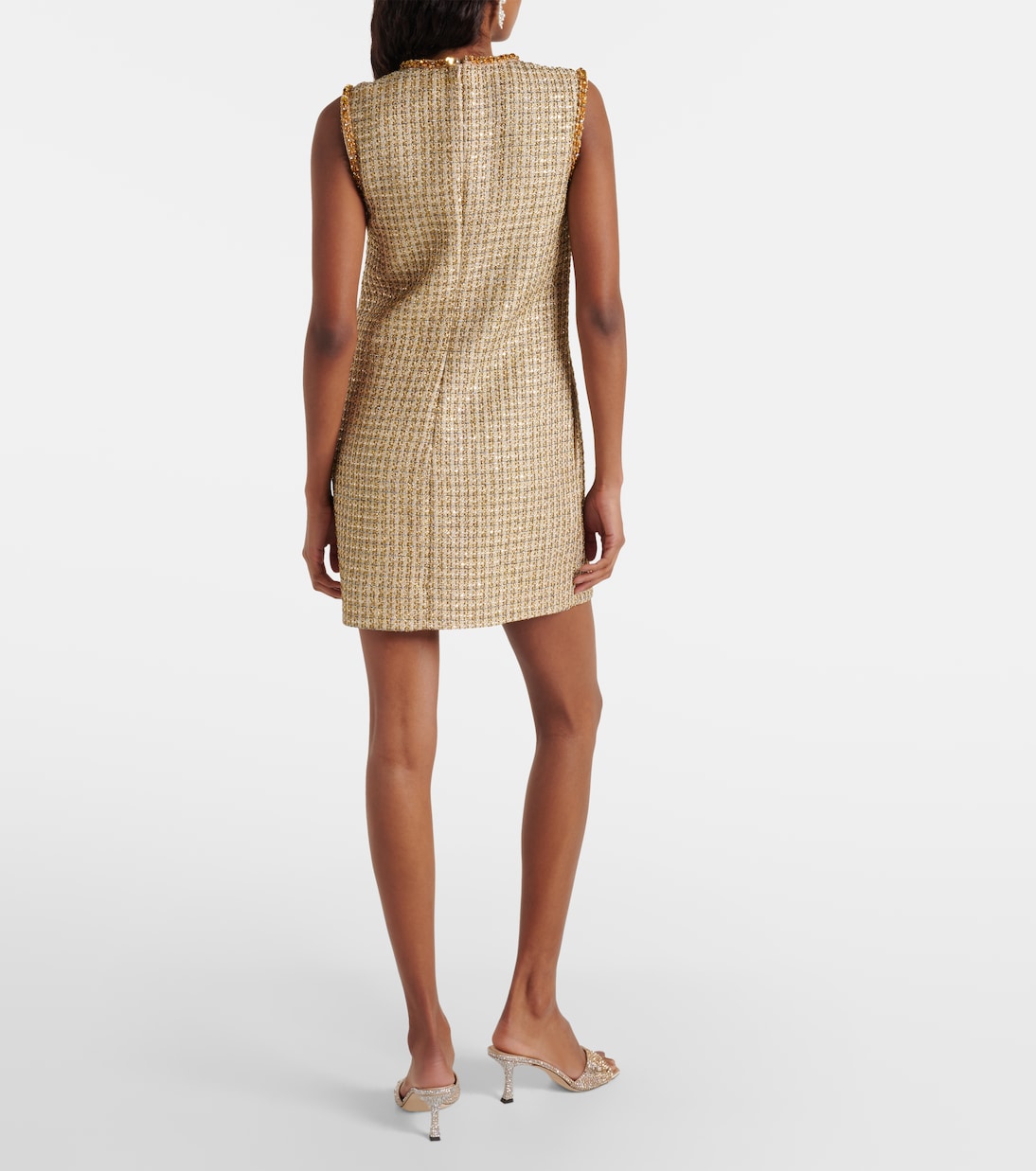 Embellished bouclé minidress | Self-Portrait