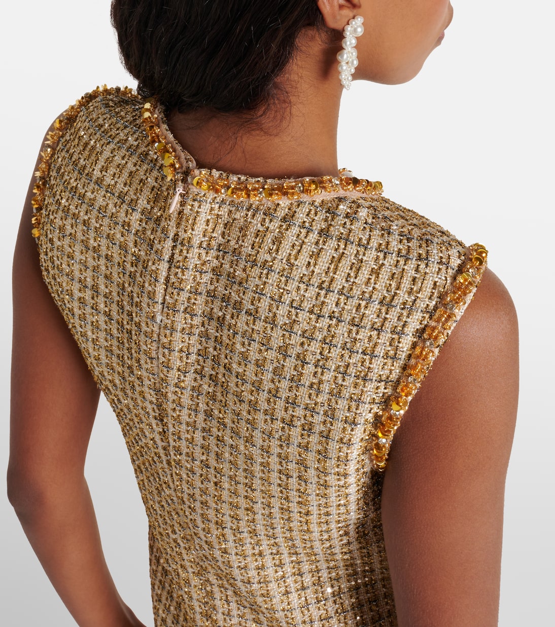Embellished bouclé minidress | Self-Portrait