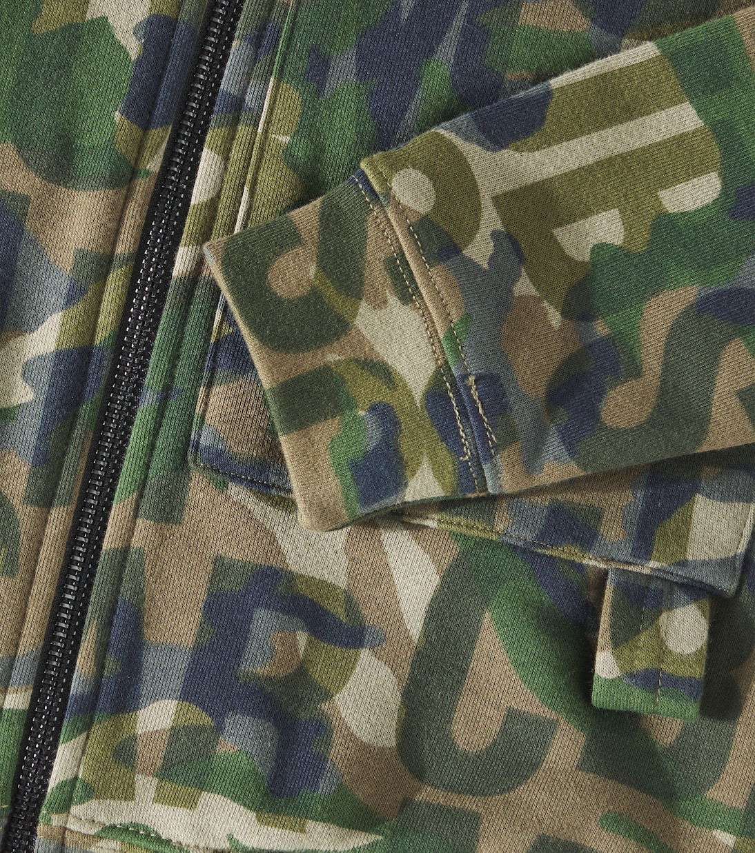 Camouflage cotton-blend fleece hoodie | Marc Jacobs Kids