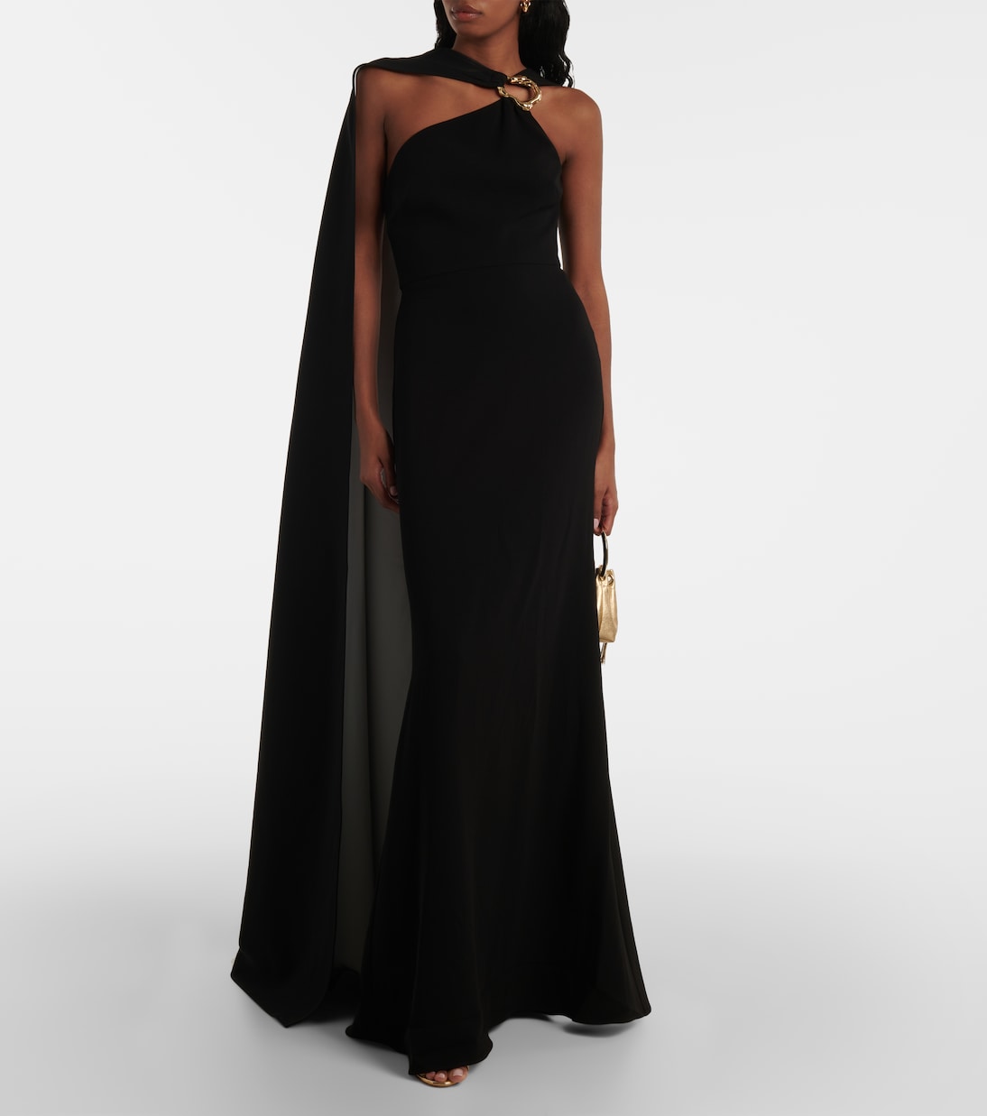 Abito lungo asimmetrico in cady | Roland Mouret