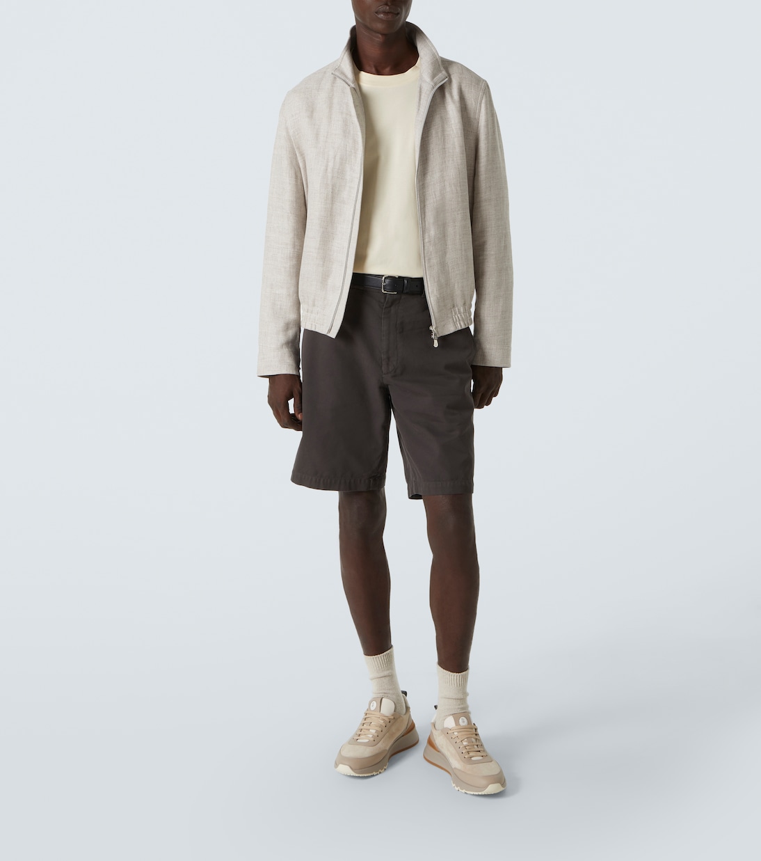 T-shirt in jersey di cotone con logo | Brunello Cucinelli