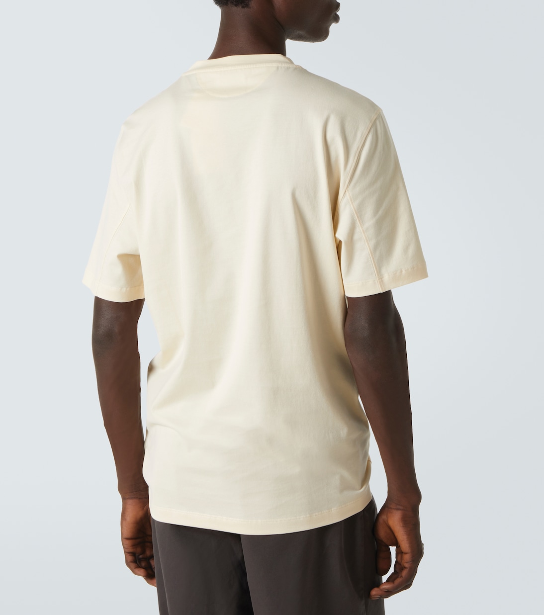 T-shirt in jersey di cotone con logo | Brunello Cucinelli