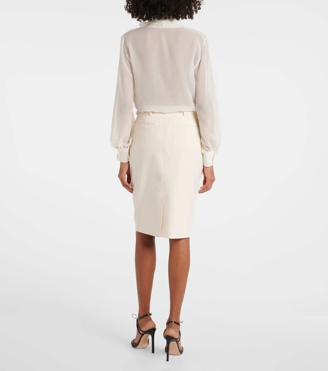 Jupe midi en coton mélangé | Tom Ford