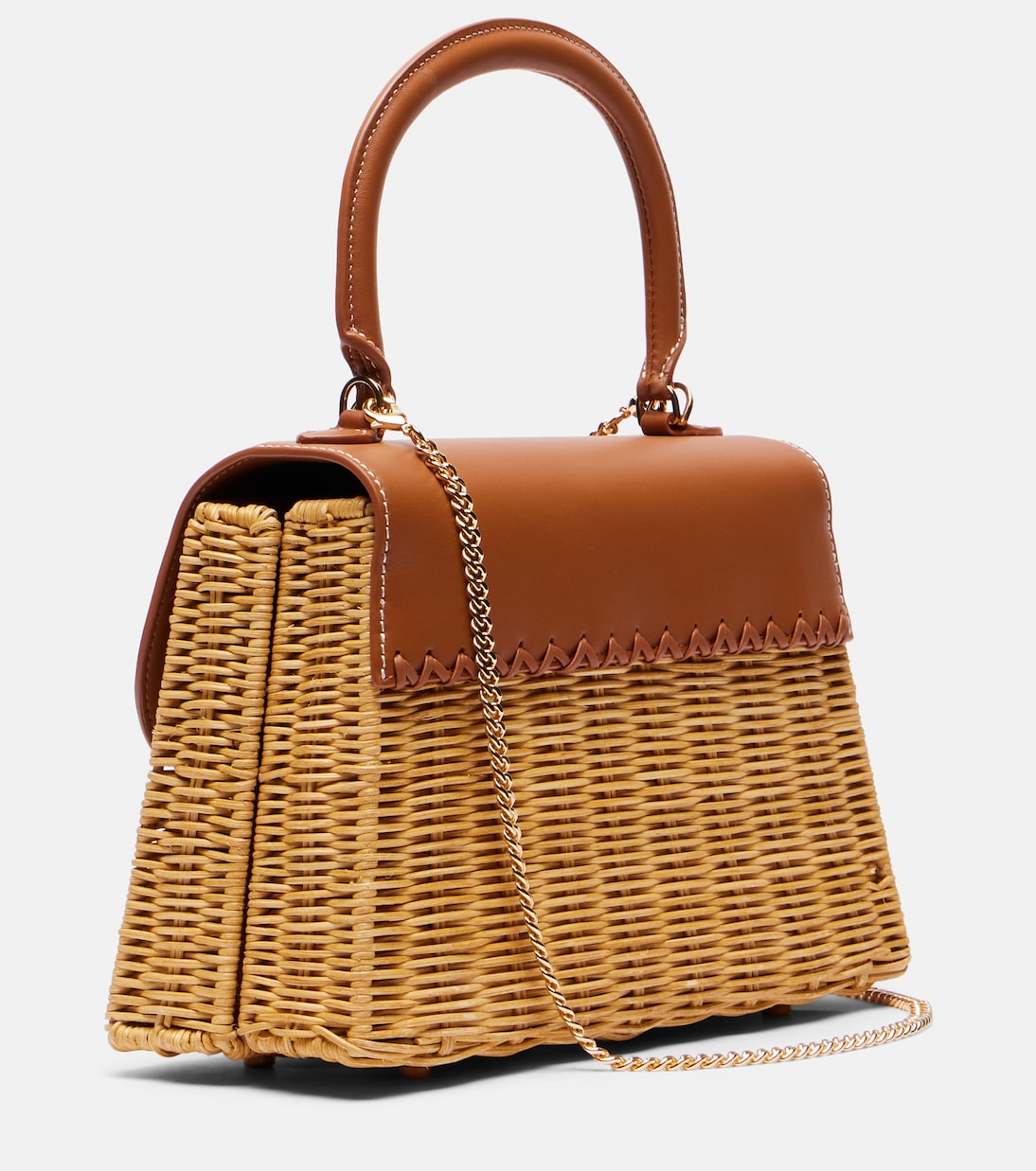 Borsa Bow Mini in rattan | Self-Portrait