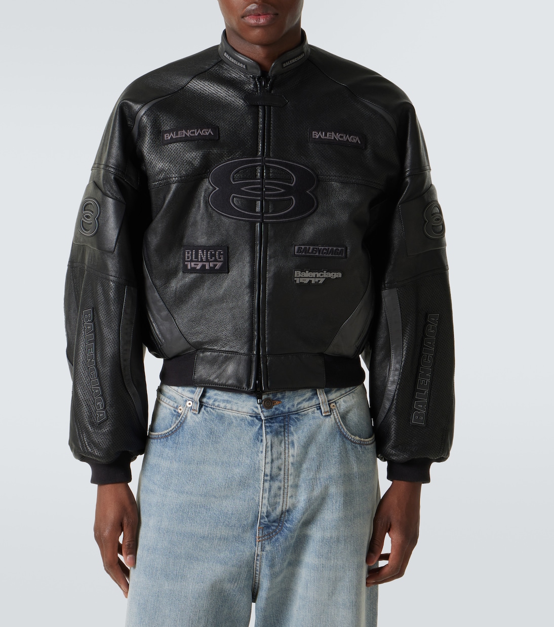 Bikerjacke Round aus Leder | Balenciaga