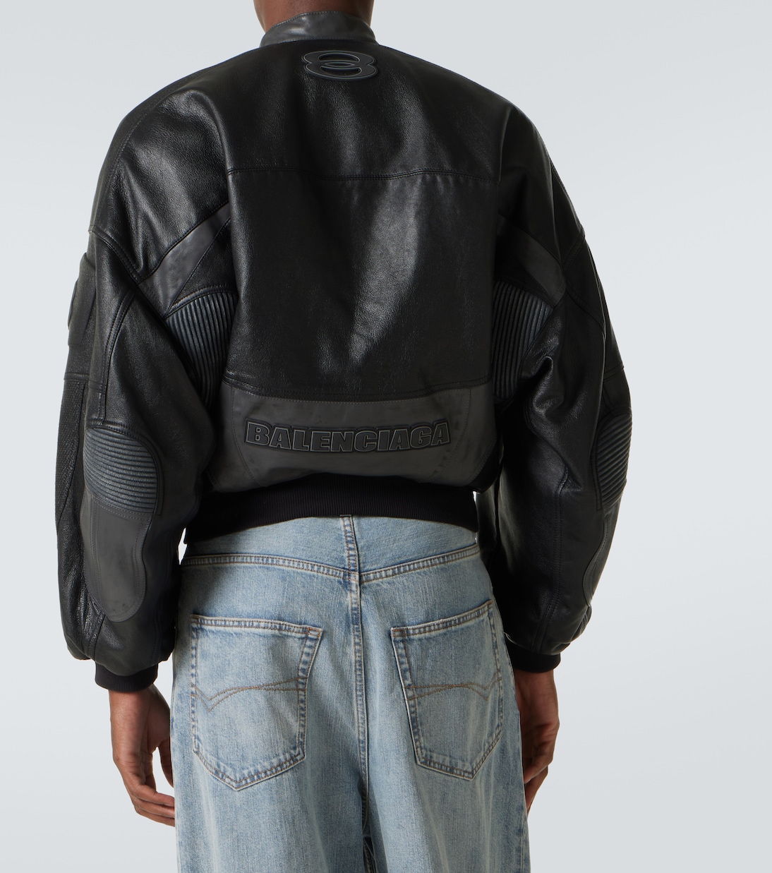 Bikerjacke Round aus Leder | Balenciaga