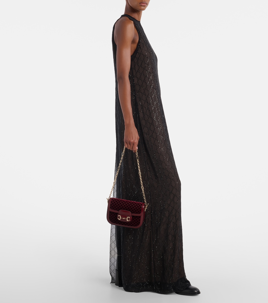 Gucci Horsebit 1955 Small velvet shoulder bag | Gucci