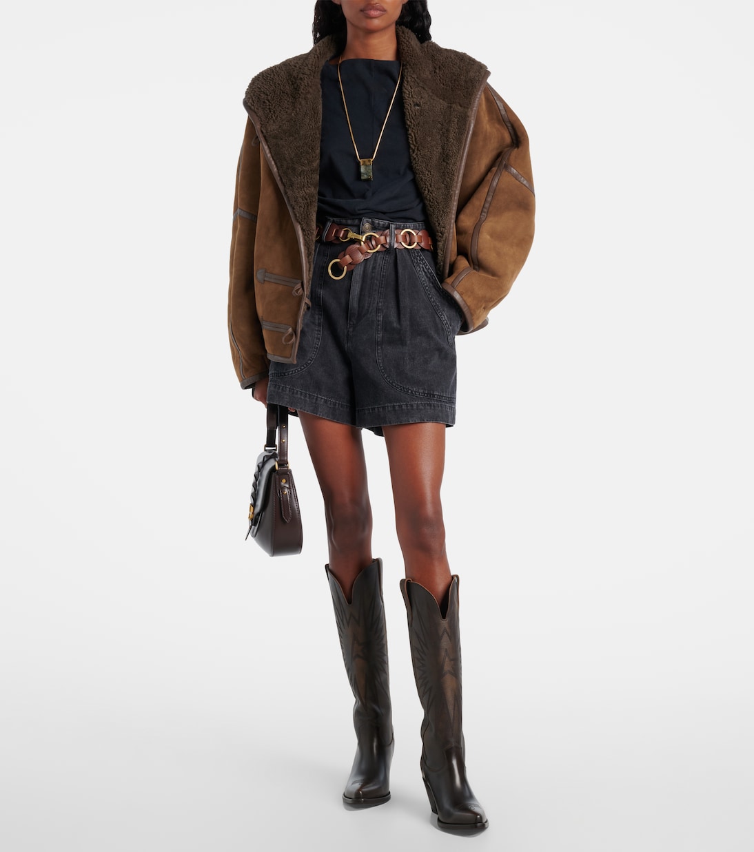 Bottines santiags Wish Star en cuir | Golden Goose