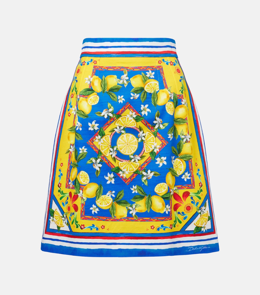 Mini-jupe imprimée en coton | Dolce&Gabbana
