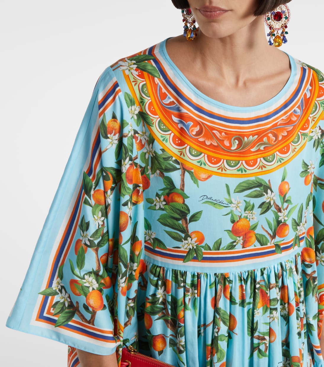 Caftán de algodón estampado | Dolce&Gabbana