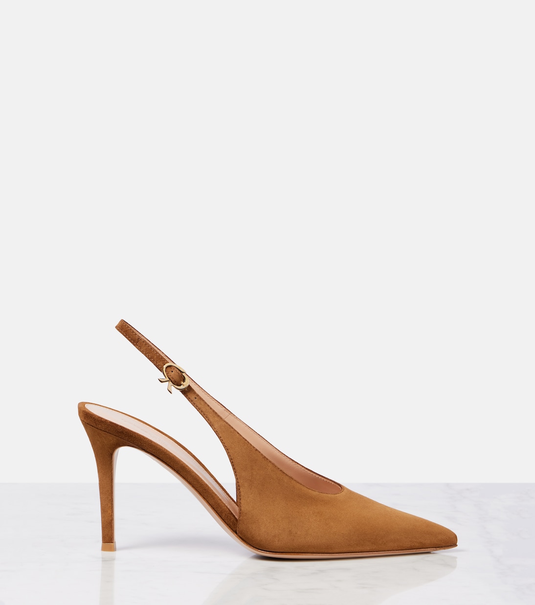 Slingback-Pumps Robbie aus Veloursleder | Gianvito Rossi