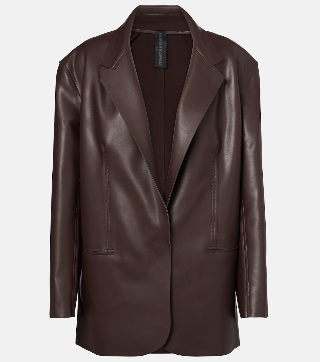Blazer oversize en cuir synthétique | Norma Kamali