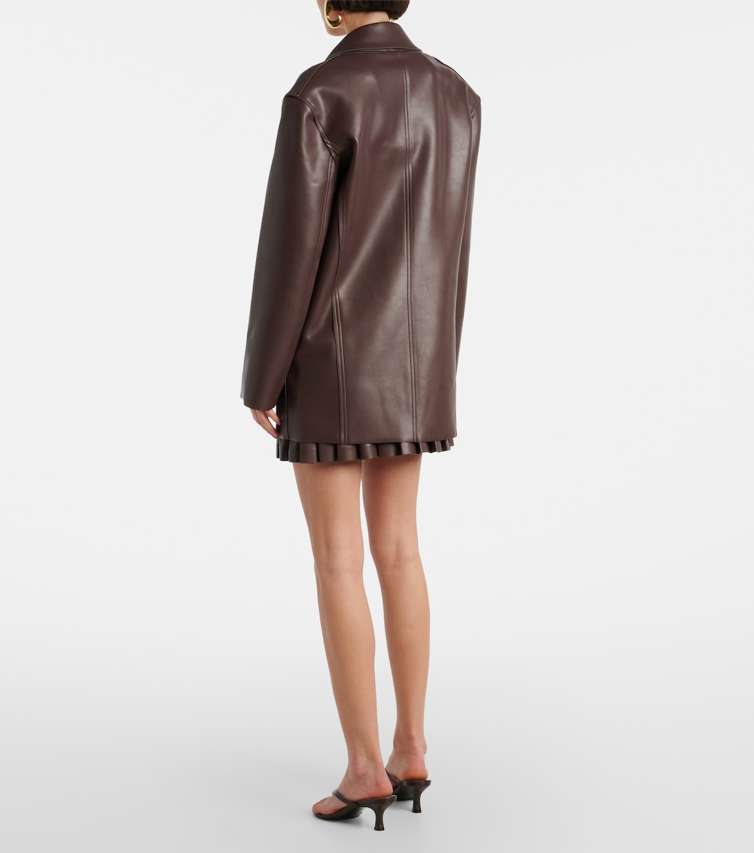 Blazer oversize en cuir synthétique | Norma Kamali