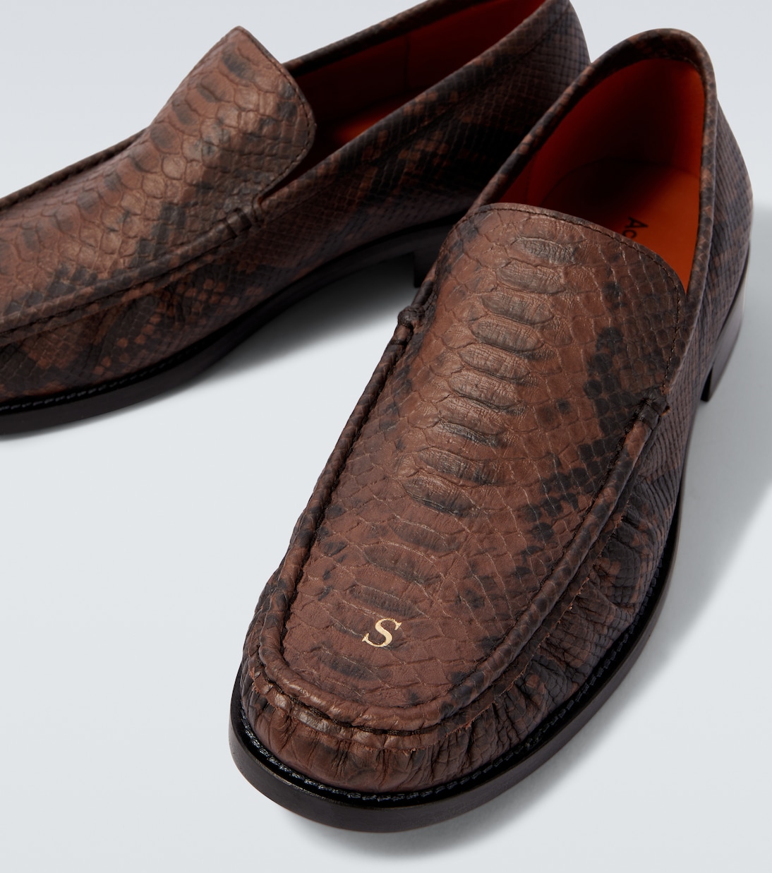 Snake-print leather loafers | Acne Studios