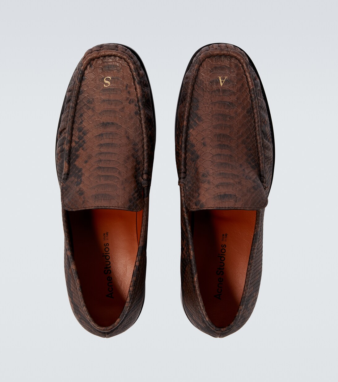 Snake-print leather loafers | Acne Studios