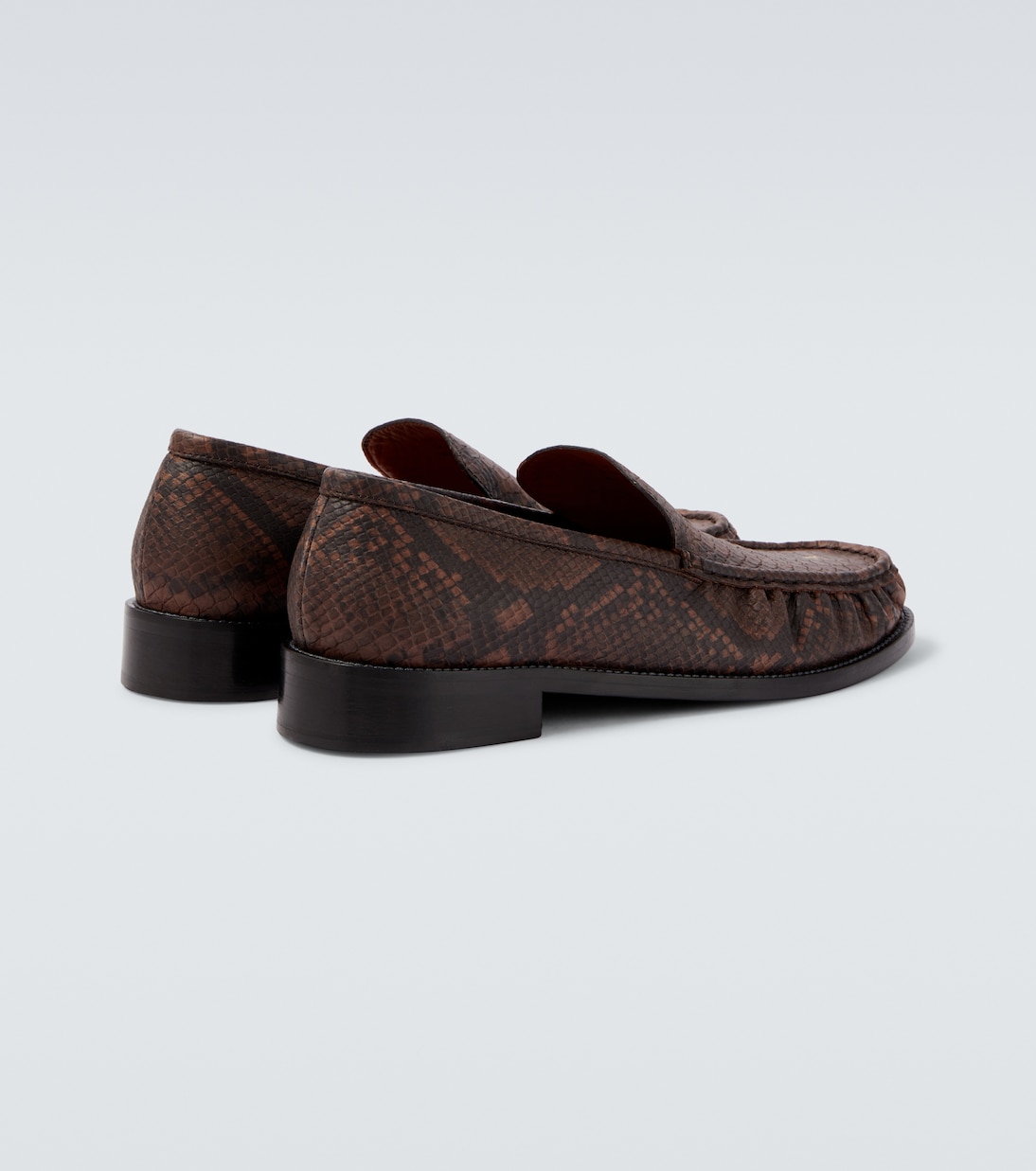 Snake-print leather loafers | Acne Studios