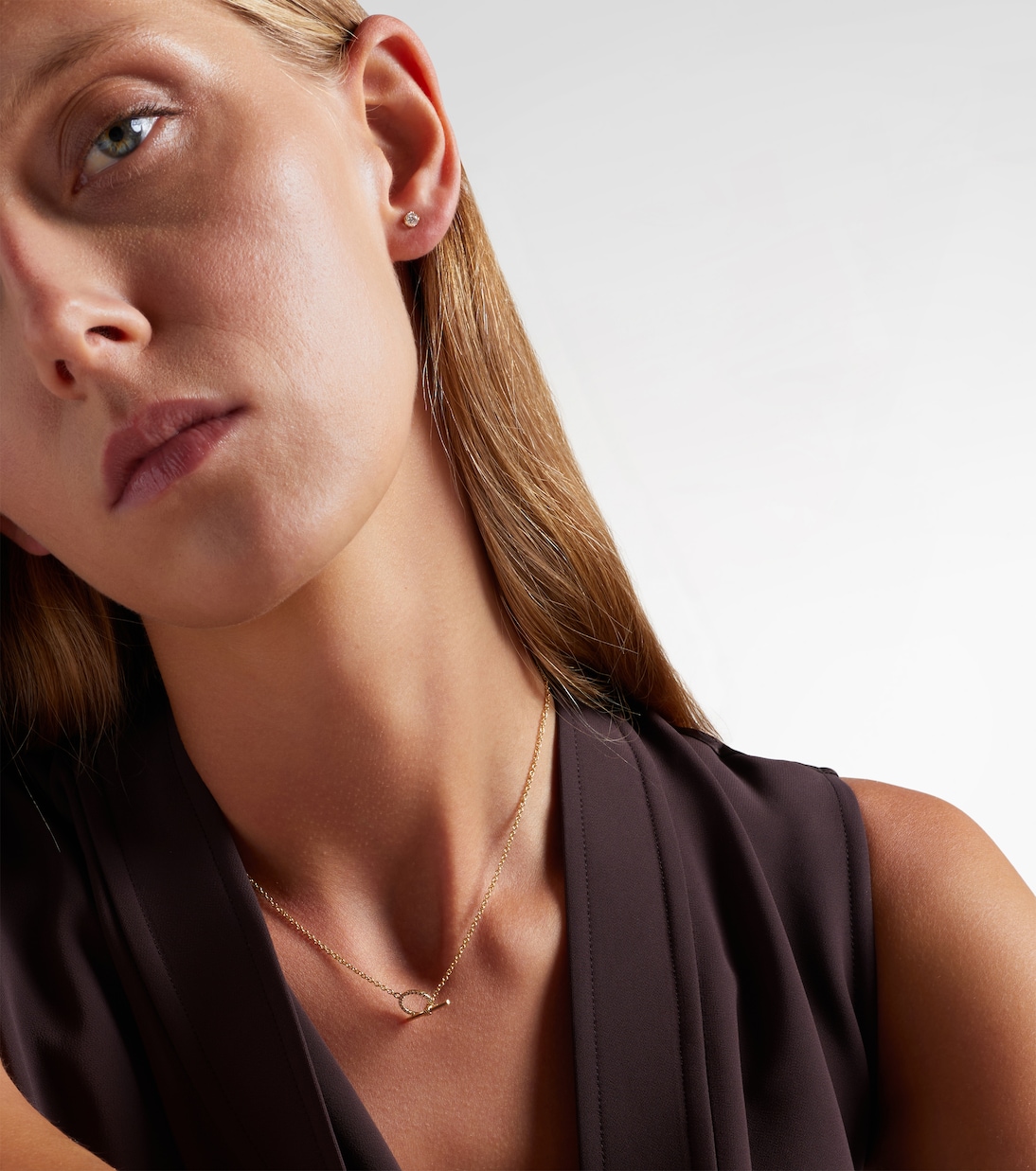 10kt gold necklace with diamonds | Stone and Strand