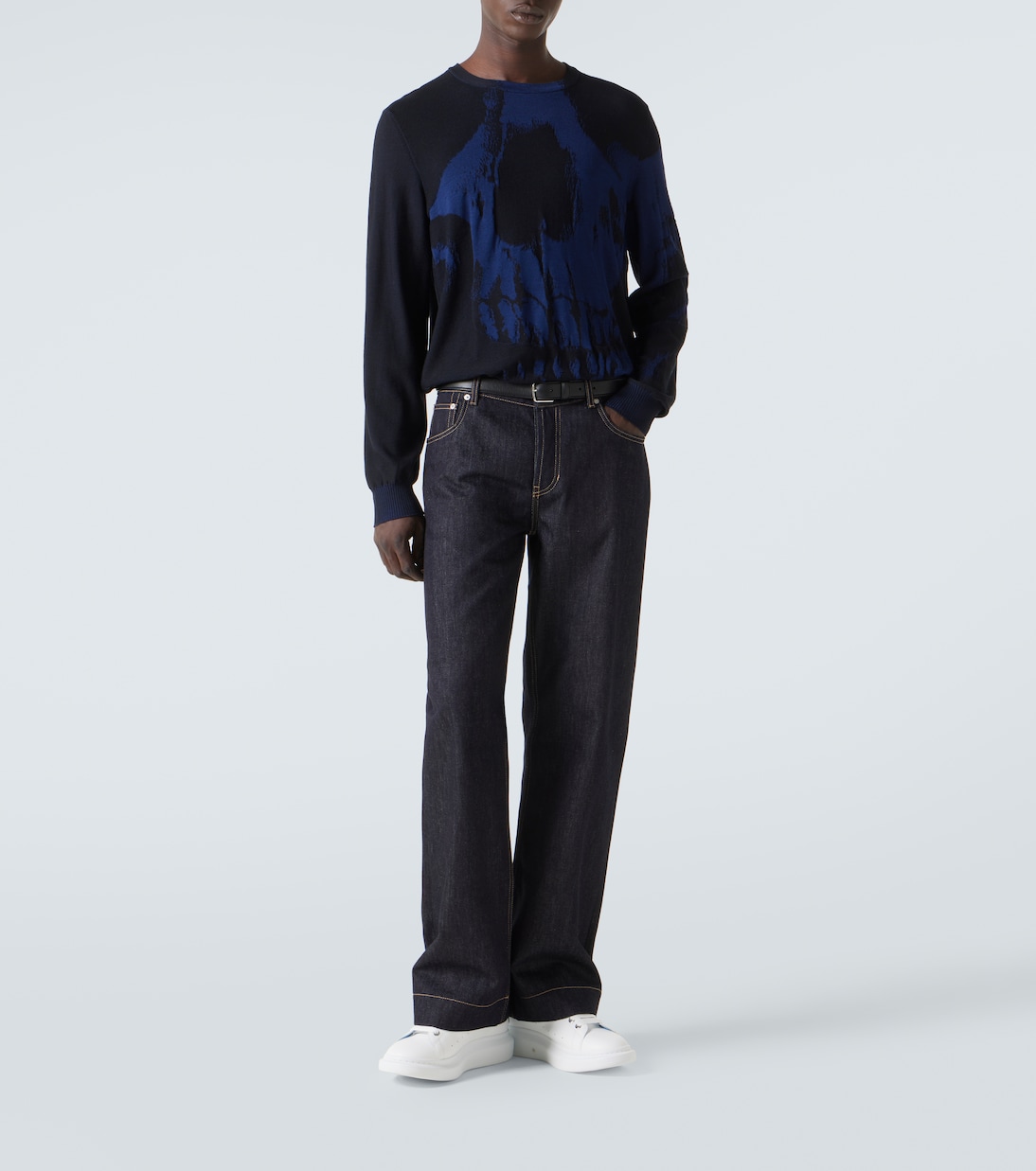 Jeans anchos de tiro medio | McQueen