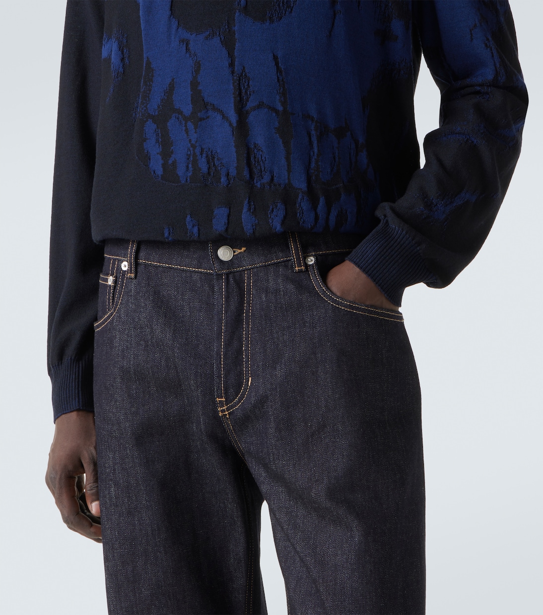 Jeans anchos de tiro medio | McQueen