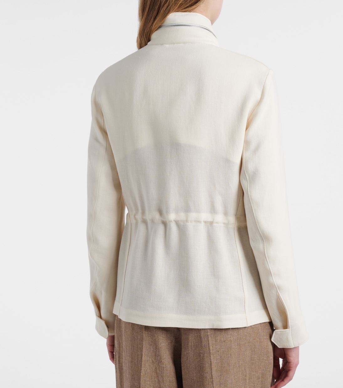 Feldjacke Traveler Mini aus Leinen-Crêpe | Loro Piana