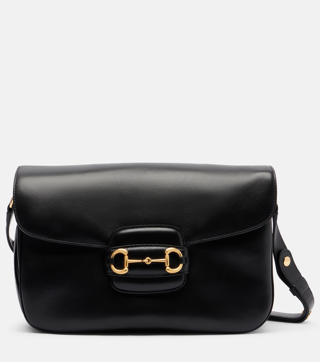 Horsebit 1955 L号皮革单肩包 | Gucci