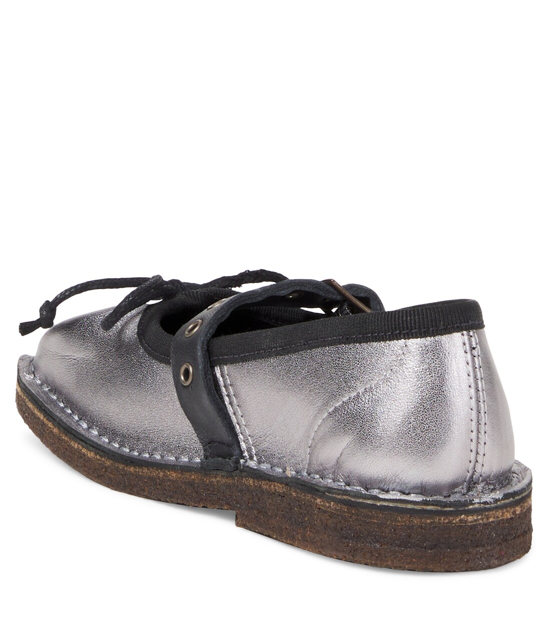 Metallic leather Mary Jane flats | PèPè